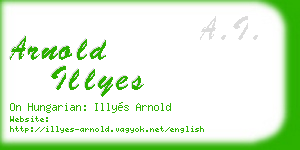 arnold illyes business card